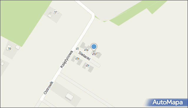 Ostrowik, Sielanki, 5, mapa Ostrowik