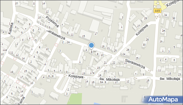 Ostrzeszów, Sienkiewicza Henryka, 6, mapa Ostrzeszów