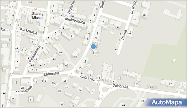 Oświęcim, Sienkiewicza Henryka, 11A, mapa Oświęcimia