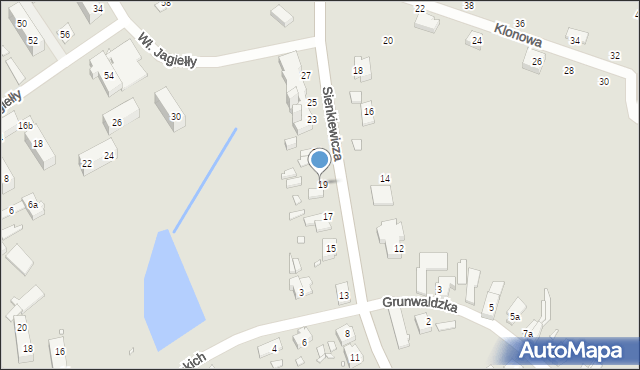 Otmuchów, Sienkiewicza Henryka, 19b, mapa Otmuchów