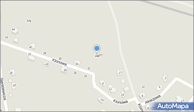 Otmuchów, Sienkiewicza Henryka, 44e, mapa Otmuchów