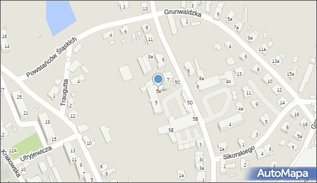 Otmuchów, Sienkiewicza Henryka, 5a, mapa Otmuchów
