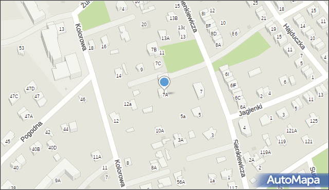 Otwock, Sienkiewicza Henryka, 7A, mapa Otwock