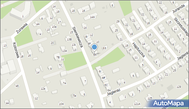 Otwock, Sienkiewicza Henryka, 8A, mapa Otwock