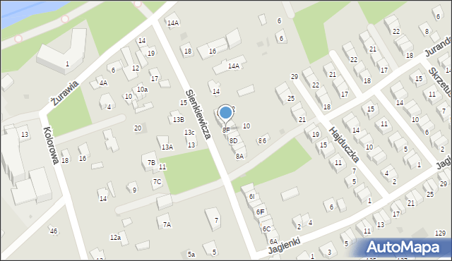 Otwock, Sienkiewicza Henryka, 8F, mapa Otwock