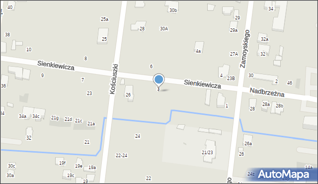 Ożarów Mazowiecki, Sienkiewicza Henryka, 3c, mapa Ożarów Mazowiecki