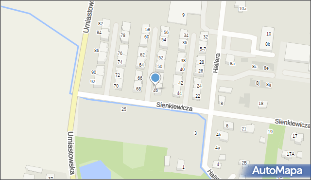 Ożarów Mazowiecki, Sienkiewicza Henryka, 46, mapa Ożarów Mazowiecki