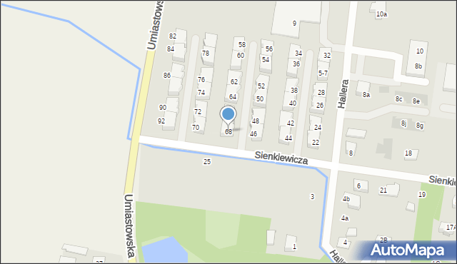 Ożarów Mazowiecki, Sienkiewicza Henryka, 68, mapa Ożarów Mazowiecki