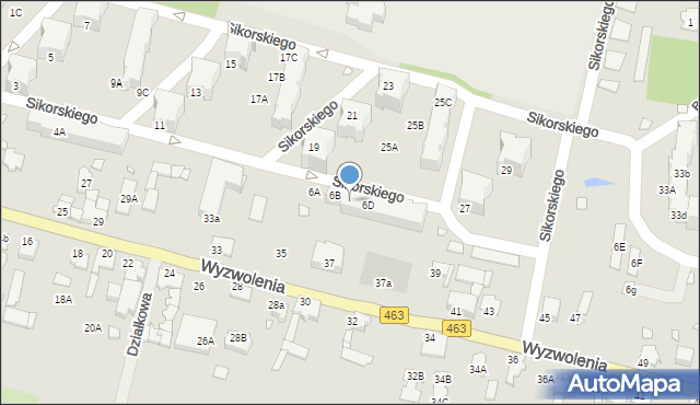 Ozimek, Sikorskiego Władysława, gen., 6C, mapa Ozimek