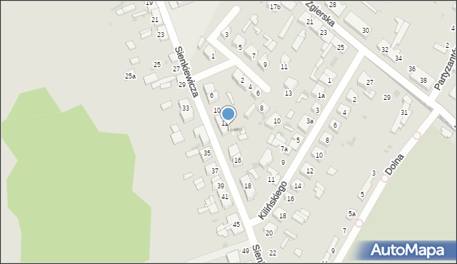 Ozorków, Sienkiewicza Henryka, 14, mapa Ozorków