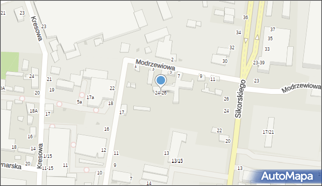 Pabianice, Sikorskiego Władysława, gen., 24-26, mapa Pabianic