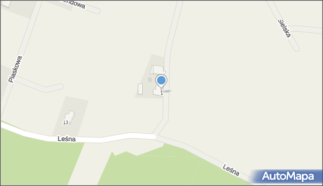 Pacółtowo, Sielska, 1, mapa Pacółtowo