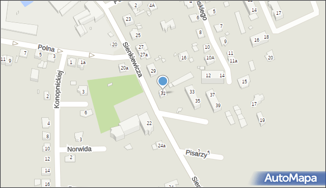 Paczków, Sienkiewicza Henryka, 31, mapa Paczków