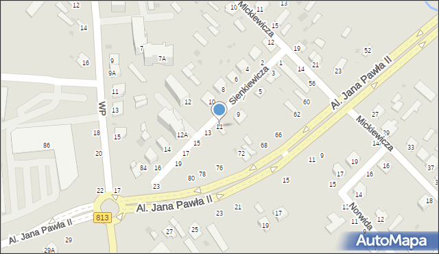 Parczew, Sienkiewicza Henryka, 11, mapa Parczew