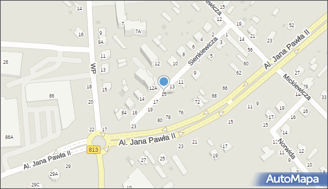 Parczew, Sienkiewicza Henryka, 15, mapa Parczew