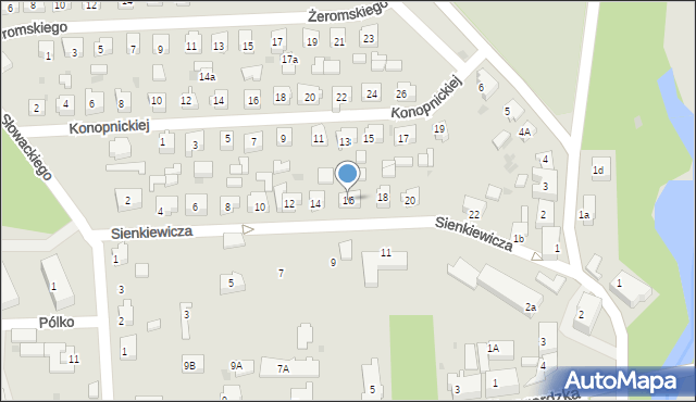 Pelplin, Sienkiewicza Henryka, 16, mapa Pelplin