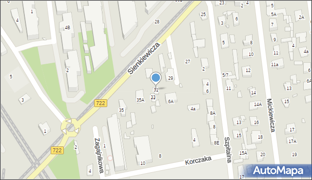 Piaseczno, Sienkiewicza Henryka, 31, mapa Piaseczno