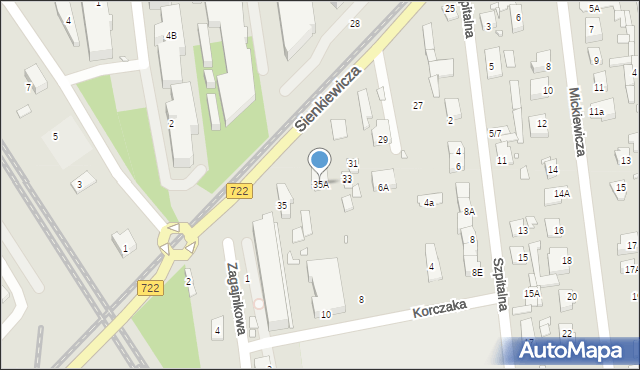 Piaseczno, Sienkiewicza Henryka, 35A, mapa Piaseczno