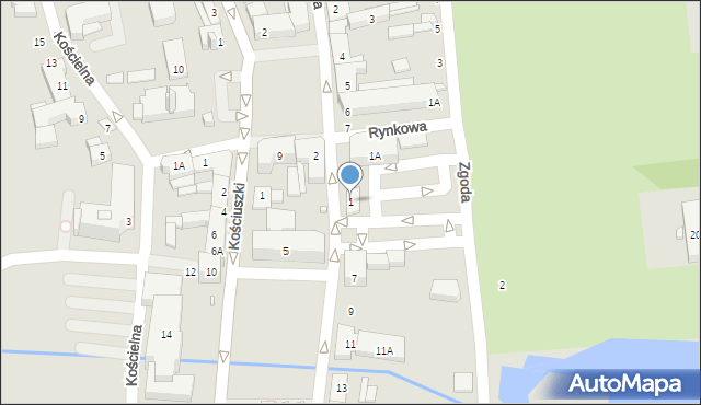 Piaseczno, Sierakowskiego, 1, mapa Piaseczno