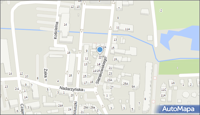 Piaseczno, Sierakowskiego, 12, mapa Piaseczno