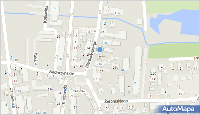 Piaseczno, Sierakowskiego, 23, mapa Piaseczno
