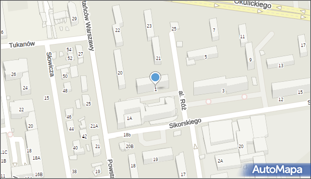 Piaseczno, Sikorskiego Władysława, gen., 1, mapa Piaseczno