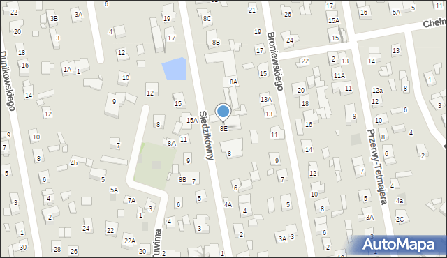 Piaseczno, Siedzikówny Danuty, 8E, mapa Piaseczno
