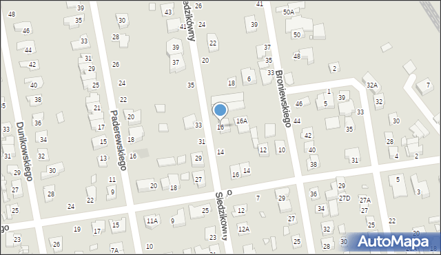 Piaseczno, Siedzikówny-Inki Danuty, 16, mapa Piaseczno
