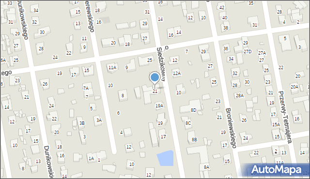 Piaseczno, Siedzikówny-Inki Danuty, 21, mapa Piaseczno