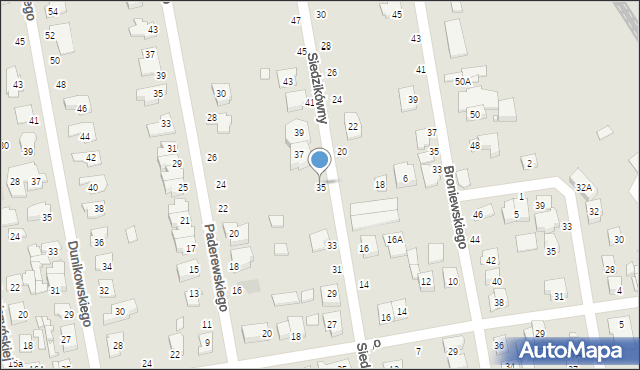 Piaseczno, Siedzikówny-Inki Danuty, 35, mapa Piaseczno