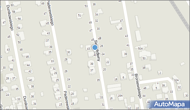 Piaseczno, Siedzikówny-Inki Danuty, 41, mapa Piaseczno