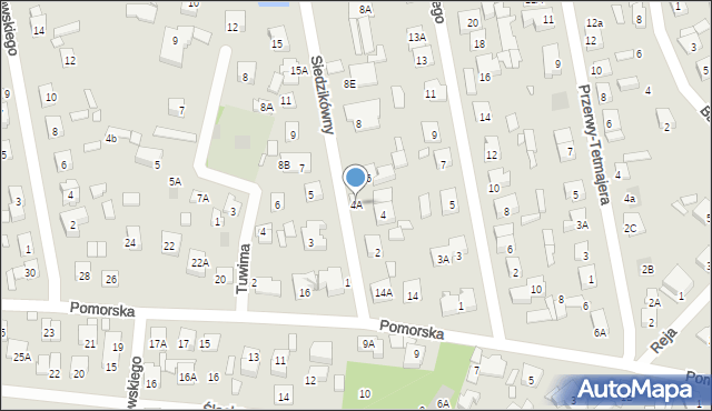 Piaseczno, Siedzikówny-Inki Danuty, 4A, mapa Piaseczno