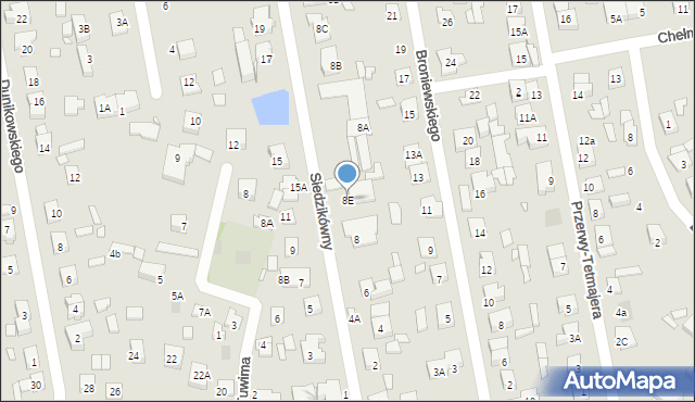 Piaseczno, Siedzikówny-Inki Danuty, 8E, mapa Piaseczno