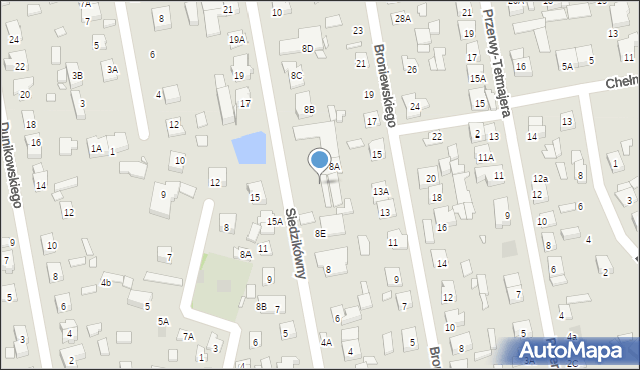 Piaseczno, Siedzikówny-Inki Danuty, 8g, mapa Piaseczno