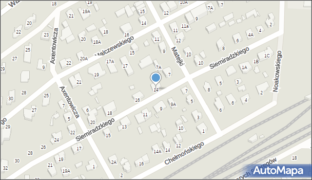 Piastów, Siemiradzkiego Henryka, 14, mapa Piastów