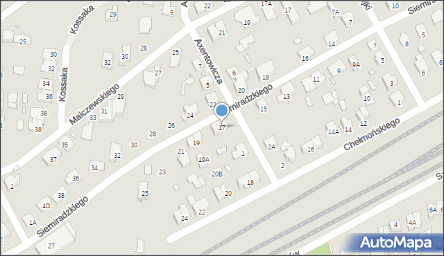 Piastów, Siemiradzkiego Henryka, 17, mapa Piastów