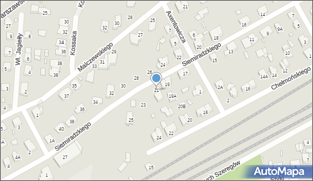 Piastów, Siemiradzkiego Henryka, 21, mapa Piastów