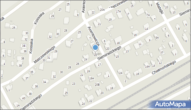 Piastów, Siemiradzkiego Henryka, 22, mapa Piastów