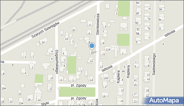 Piastów, Sienkiewicza Henryka, 10, mapa Piastów