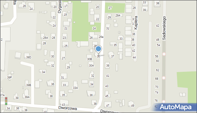 Piastów, Sienkiewicza Henryka, 30, mapa Piastów