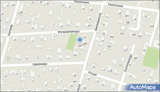 Piastów, Sienkiewicza Henryka, 44, mapa Piastów