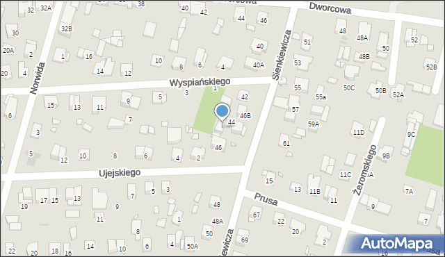 Piastów, Sienkiewicza Henryka, 46C, mapa Piastów