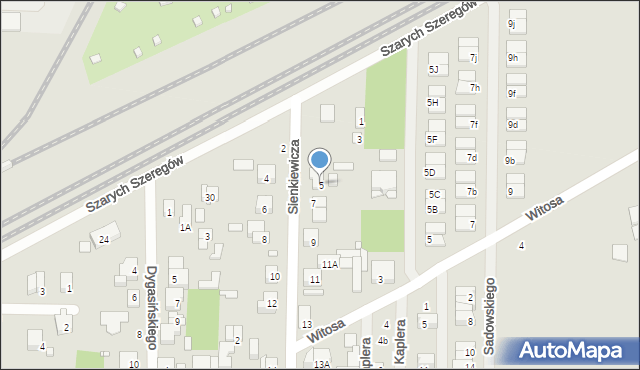 Piastów, Sienkiewicza Henryka, 5, mapa Piastów