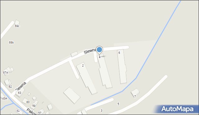 Piechowice, Siewna, 4, mapa Piechowice