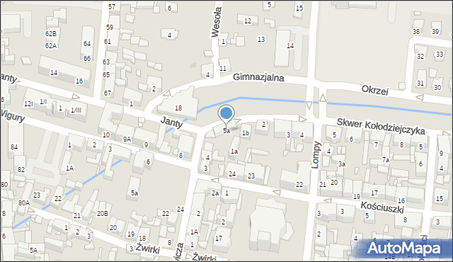 Piekary Śląskie, Sienkiewicza Henryka, 5a, mapa Piekary Śląskie