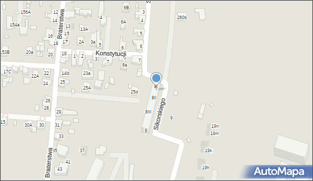 Piekary Śląskie, Sikorskiego Władysława, gen., 8d, mapa Piekary Śląskie