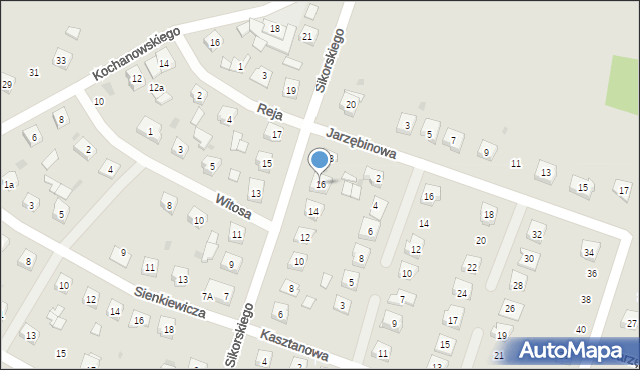 Piekoszów, Sikorskiego Władysława, gen., 16, mapa Piekoszów