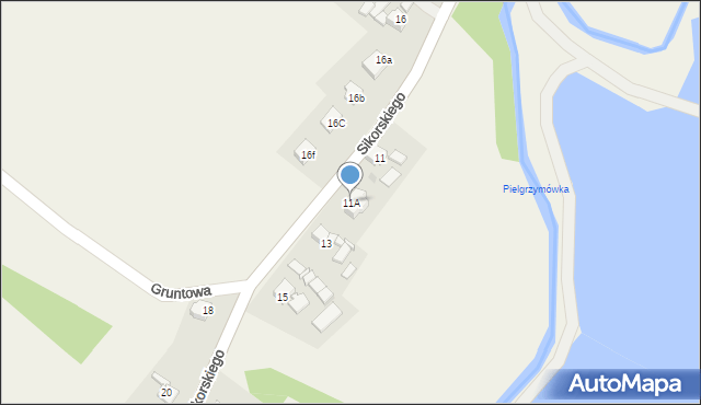 Pielgrzymowice, Sikorskiego Władysława, gen., 11A, mapa Pielgrzymowice