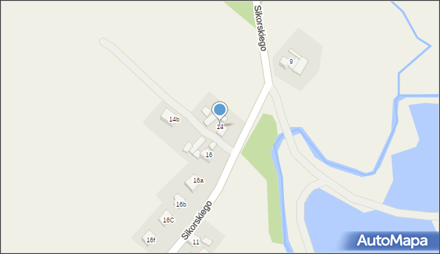 Pielgrzymowice, Sikorskiego Władysława, gen., 14, mapa Pielgrzymowice