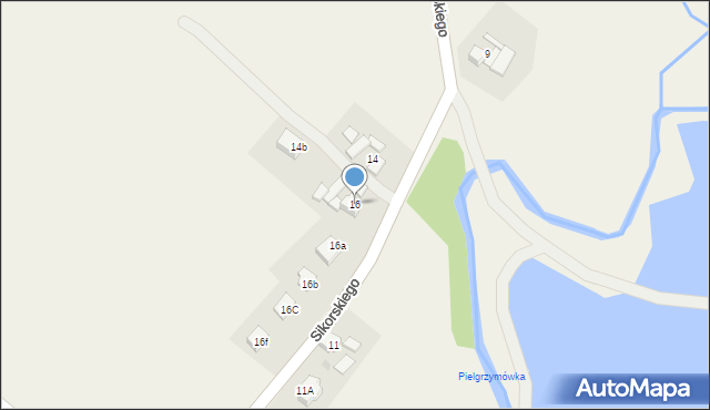 Pielgrzymowice, Sikorskiego Władysława, gen., 16, mapa Pielgrzymowice